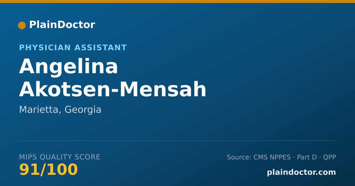 Shareable card for Angelina Akotsen-Mensah - Physician Assistant, Marietta, GA