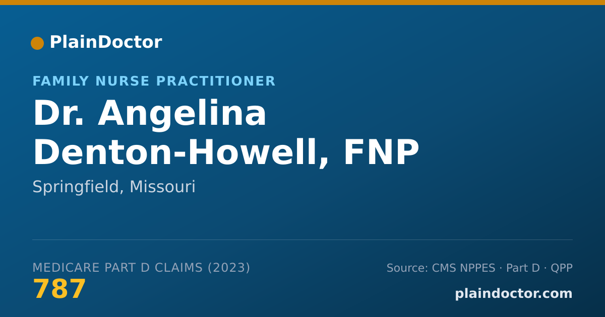 Shareable card for Angelina Denton-Howell, FNP - Family Nurse Practitioner, Springfield, MO