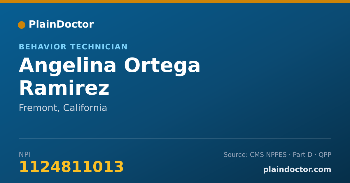 Shareable card for Angelina Ortega Ramirez - Behavior Technician, Fremont, CA