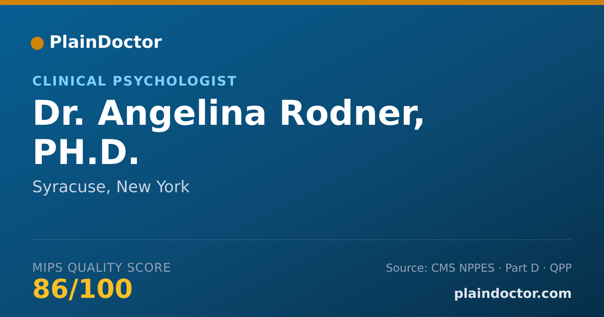 Shareable card for Angelina Rodner, PH.D. - Clinical Psychologist, Syracuse, NY