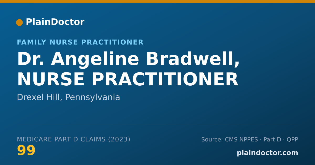 Shareable card for Angeline Bradwell, NURSE PRACTITIONER - Family Nurse Practitioner, Drexel Hill, PA