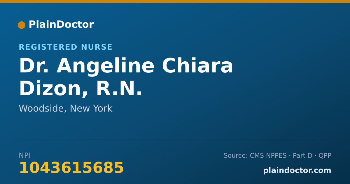 Shareable card for Angeline Chiara Dizon, R.N. - Registered Nurse, Woodside, NY