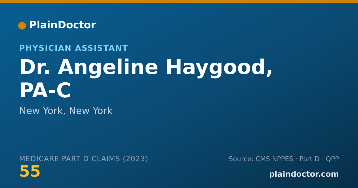 Shareable card for Angeline Haygood, PA-C - Physician Assistant, New York, NY