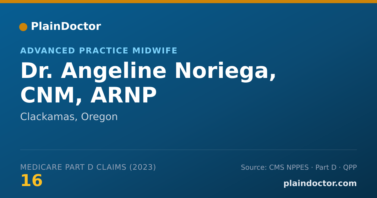 Shareable card for Angeline Noriega, CNM, ARNP - Advanced Practice Midwife, Clackamas, OR