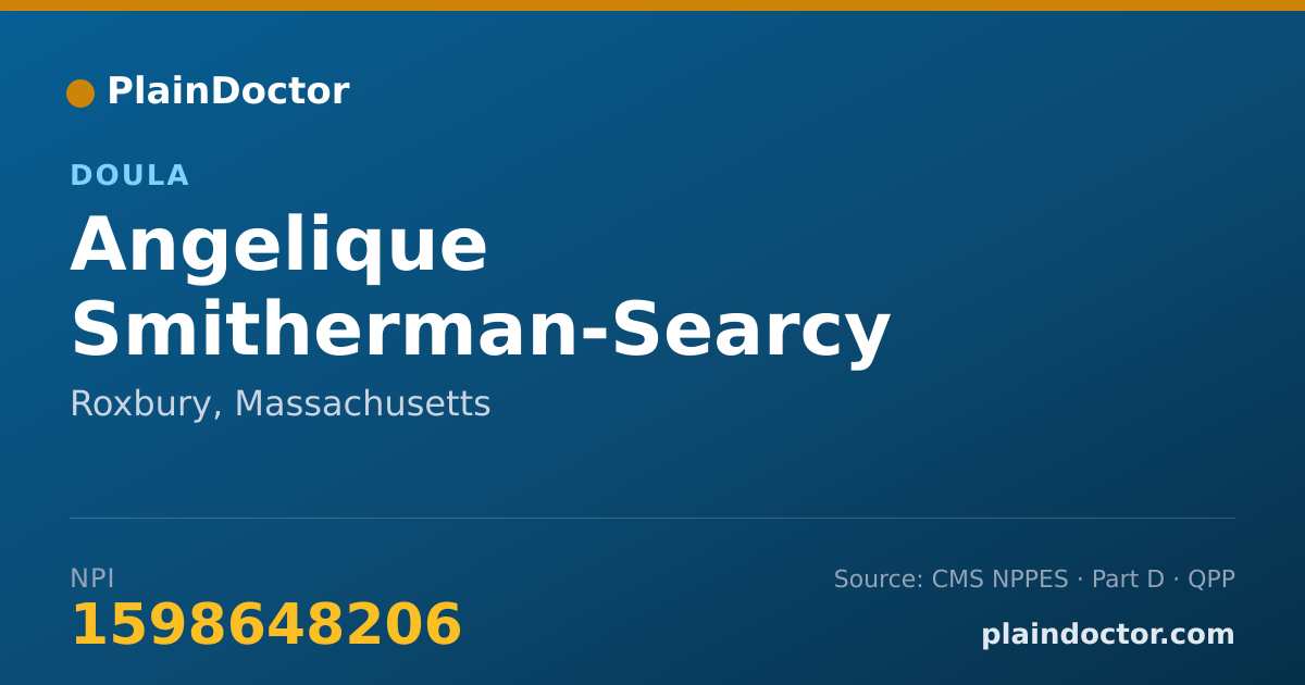Shareable card for Angelique Smitherman-Searcy - Doula, Roxbury, MA