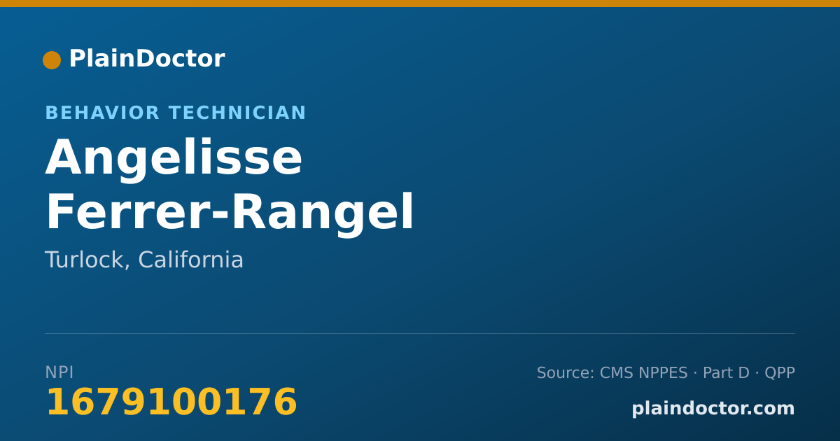 Shareable card for Angelisse Ferrer-Rangel - Behavior Technician, Turlock, CA