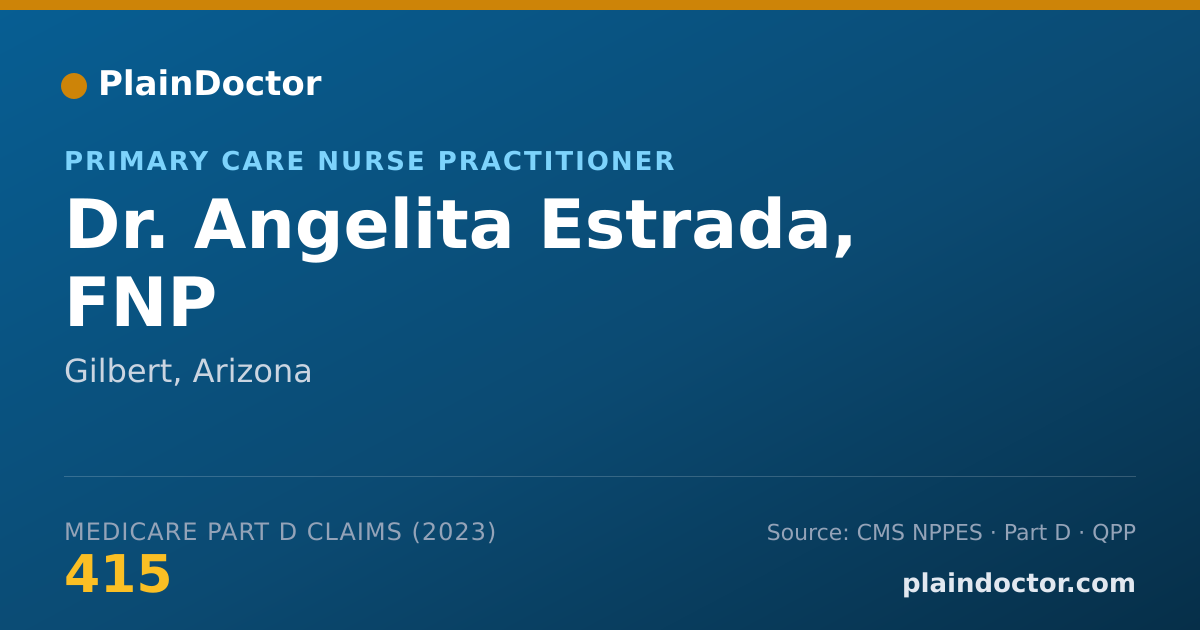 Shareable card for Angelita Estrada, FNP - Primary Care Nurse Practitioner, Gilbert, AZ
