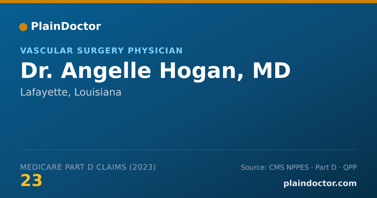 Shareable card for Angelle Hogan, MD - Vascular Surgery Physician, Lafayette, LA