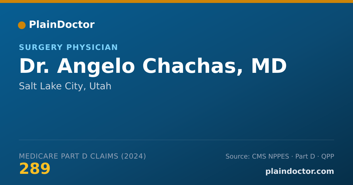 Shareable card for Angelo Chachas, MD - Colon & Rectal Surgery Physician, Salt Lake City, UT