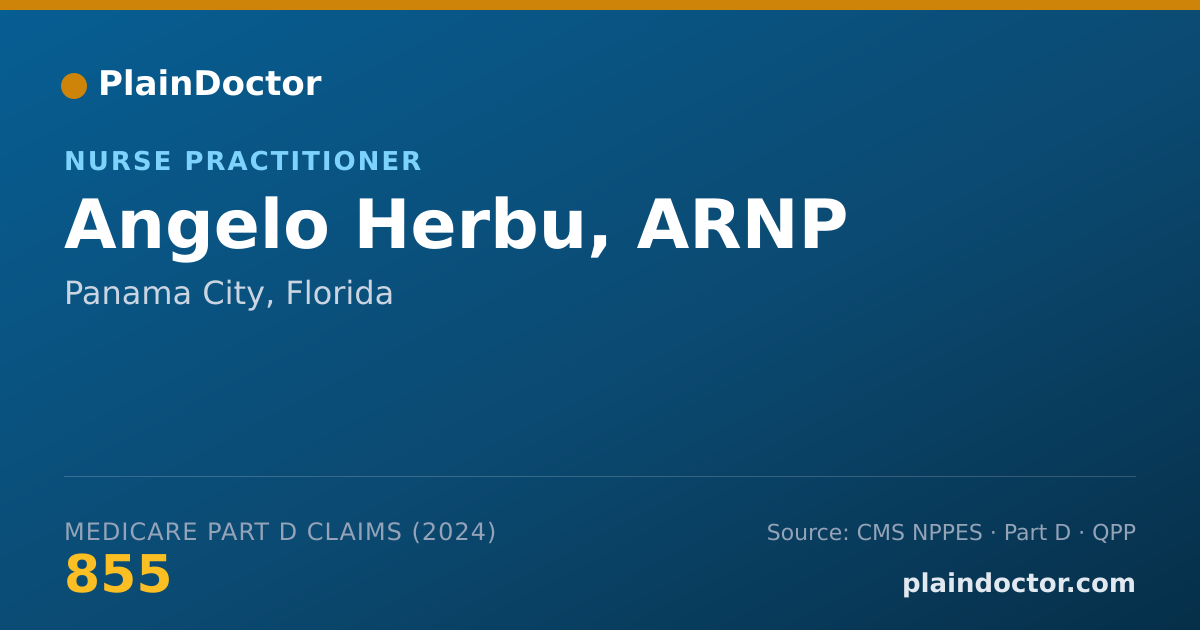 Shareable card for Angelo Herbu, ARNP - Nurse Practitioner, Panama City, FL