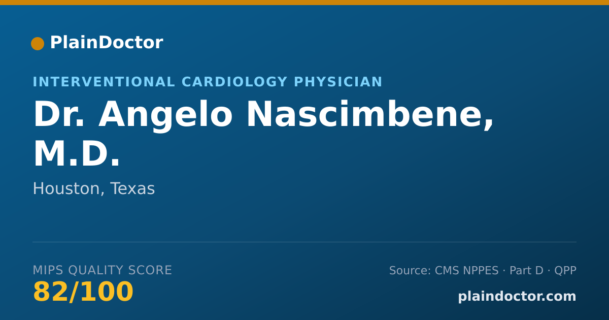 Shareable card for Angelo Nascimbene, M.D. - Cardiovascular Disease Physician, Houston, TX