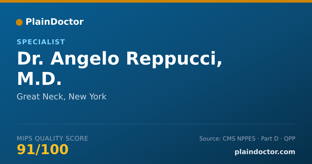 Shareable card for Angelo Reppucci, M.D. - Specialist, Great Neck, NY