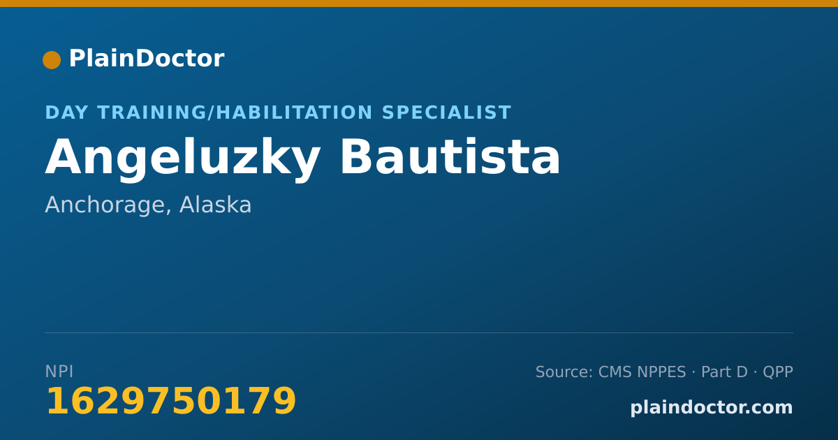 Shareable card for Angeluzky Bautista - Day Training/Habilitation Specialist, Anchorage, AK