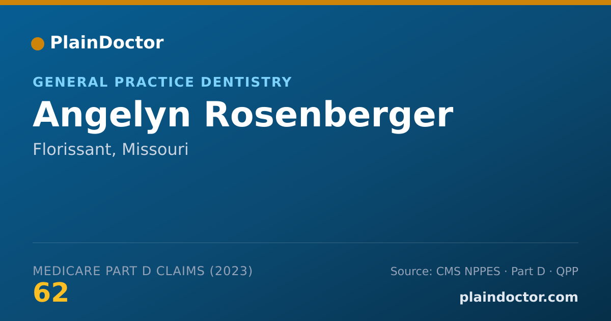 Shareable card for Angelyn Rosenberger - General Practice Dentistry, Florissant, MO