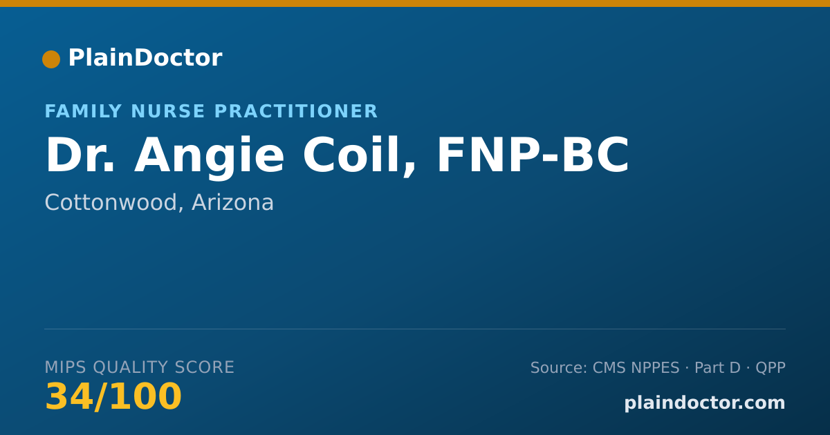 Shareable card for Angie Coil, FNP-BC - Family Nurse Practitioner, Cottonwood, AZ