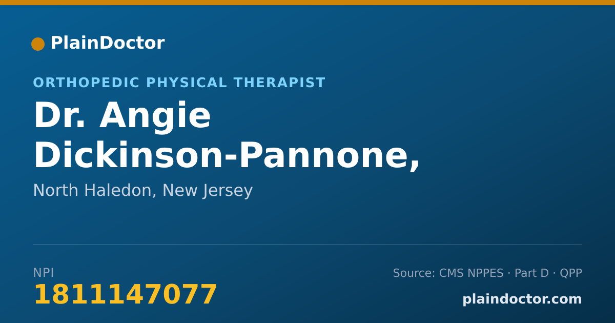 Shareable card for Angie Dickinson-Pannone, P.T. - Orthopedic Physical Therapist, North Haledon, NJ