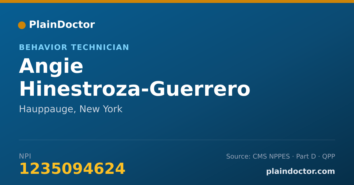 Shareable card for Angie Hinestroza-Guerrero - Behavior Technician, Hauppauge, NY