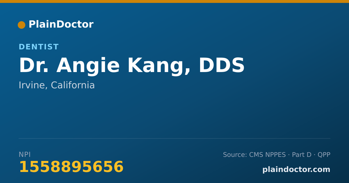 Shareable card for Angie Kang, DDS - Dentist, Irvine, CA