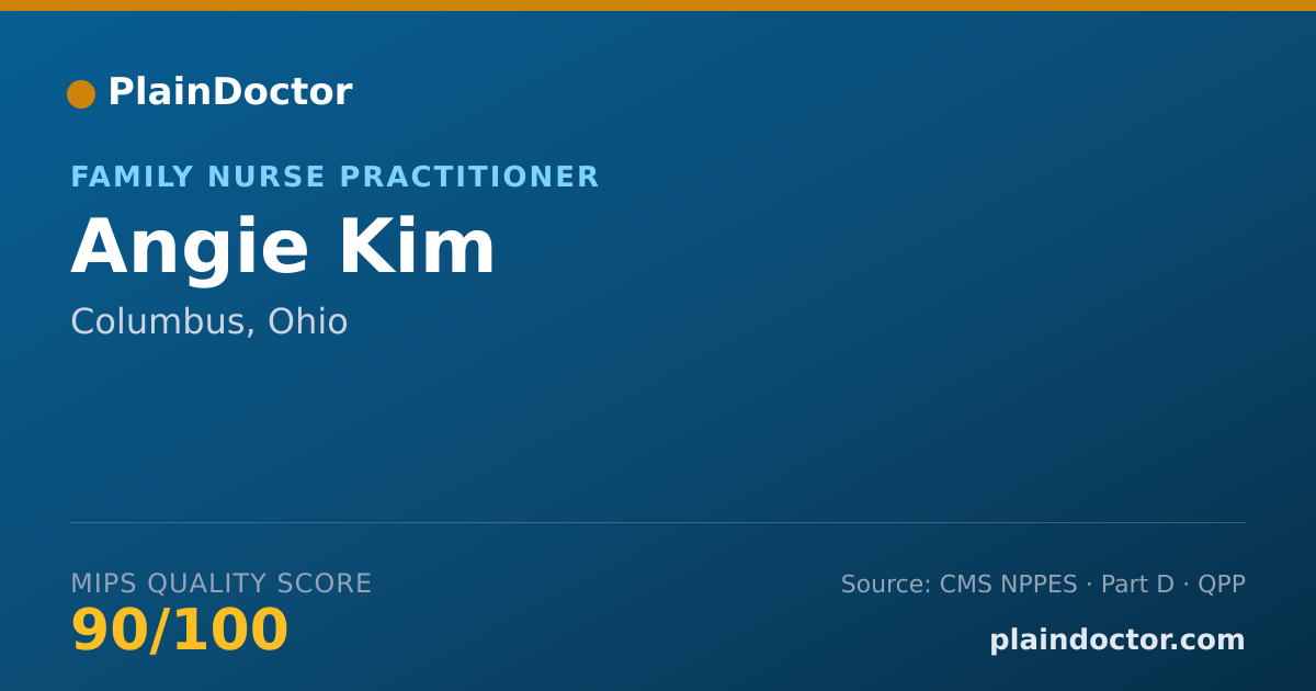 Shareable card for Angie Kim - Family Nurse Practitioner, Columbus, OH