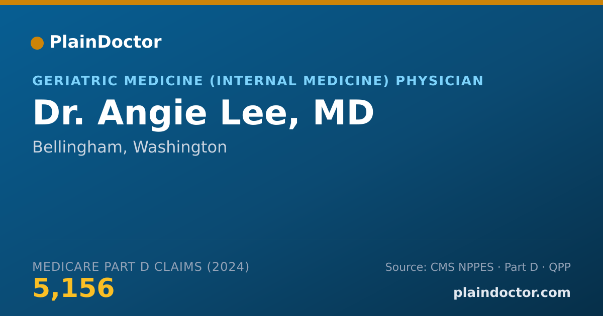 Shareable card for Angie Lee, MD - Geriatric Medicine (Internal Medicine) Physician, Bellingham, WA