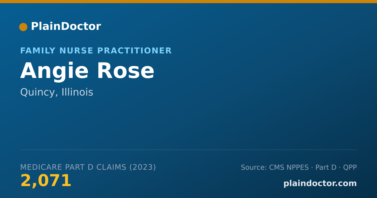 Shareable card for Angie Rose - Family Nurse Practitioner, Quincy, IL