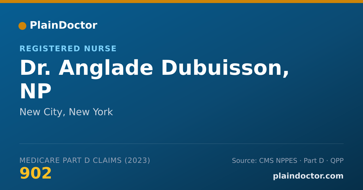 Shareable card for Anglade Dubuisson, NP - Registered Nurse, New City, NY
