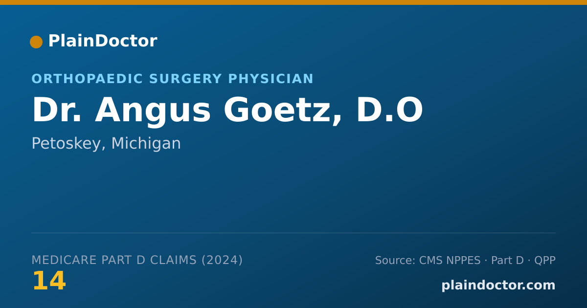Shareable card for Angus Goetz, D.O - Orthopaedic Surgery Physician, Petoskey, MI
