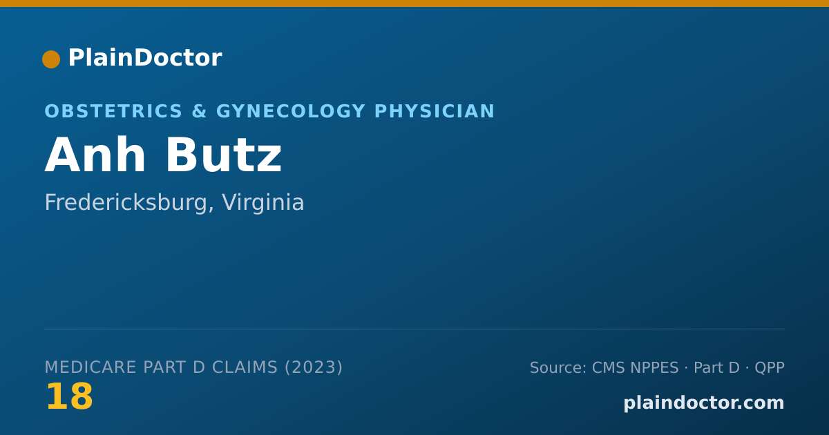 Shareable card for Anh Butz - Obstetrics & Gynecology Physician, Fredericksburg, VA