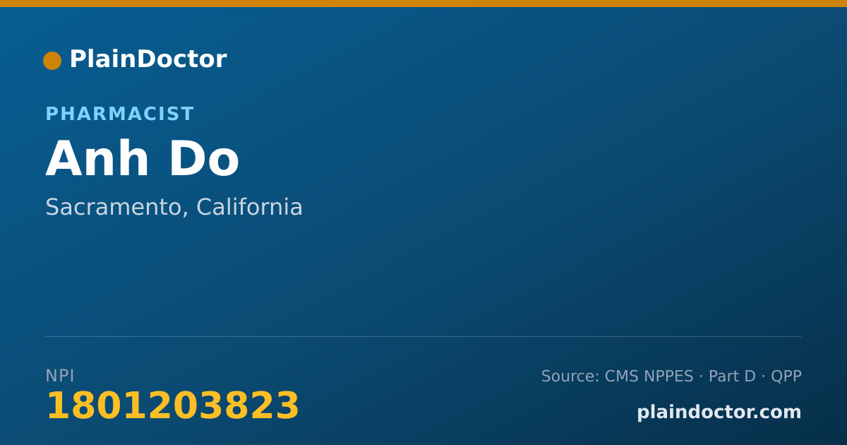Shareable card for Anh Do - Pharmacist, Sacramento, CA