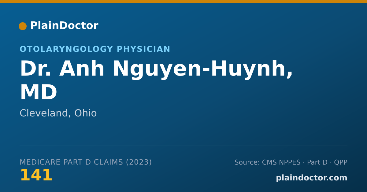 Shareable card for Anh Nguyen-Huynh, MD - Otolaryngology Physician, Cleveland, OH