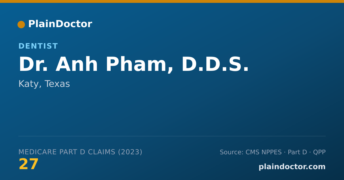 Shareable card for Anh Pham, D.D.S. - Dentist, Katy, TX