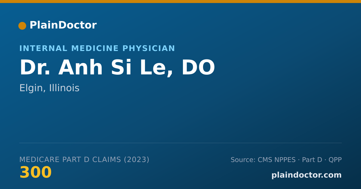 Shareable card for Anh Si Le, DO - Internal Medicine Physician, Elgin, IL