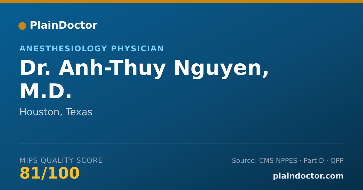 Shareable card for Anh-Thuy Nguyen, M.D. - Anesthesiology Physician, Houston, TX