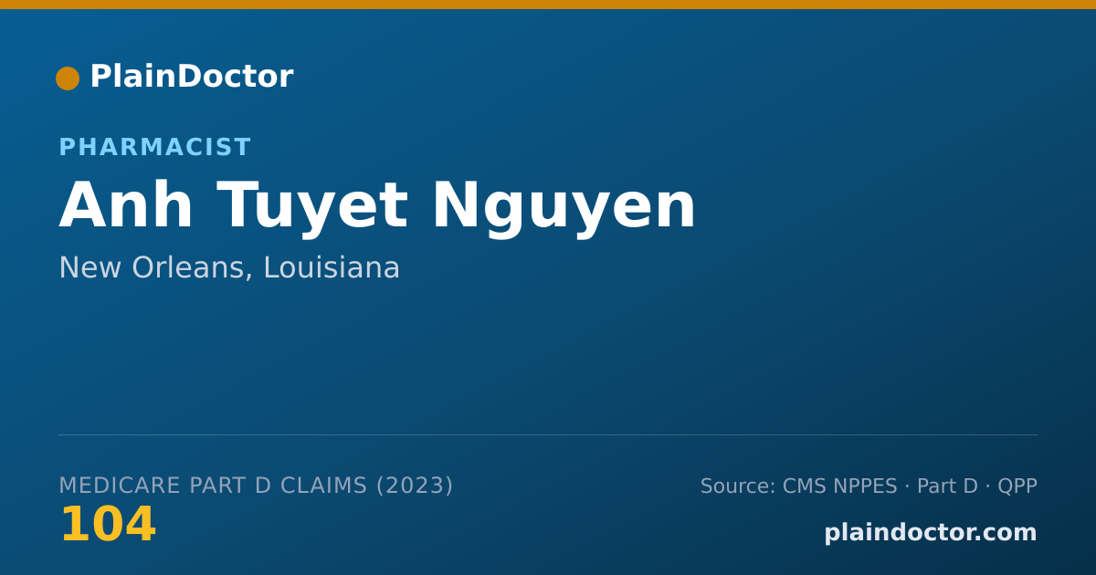 Shareable card for Anh Tuyet Nguyen - Pharmacist, New Orleans, LA