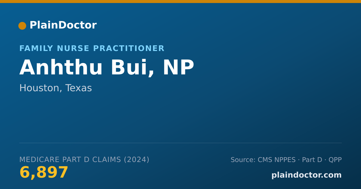 Shareable card for Anhthu Bui, NP - Family Nurse Practitioner, Houston, TX