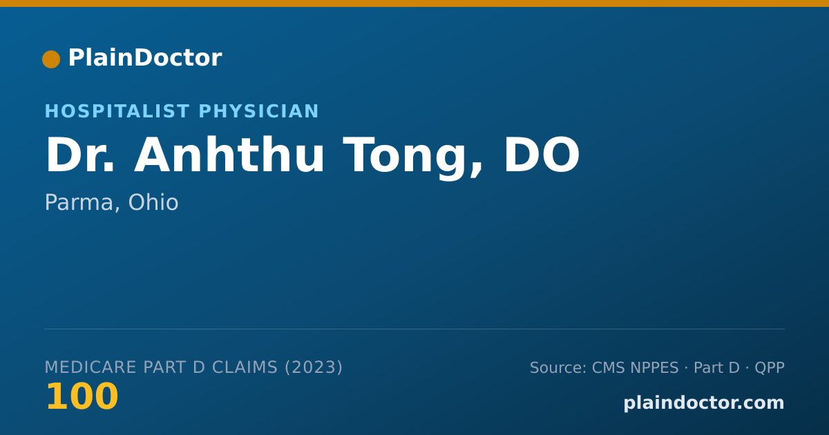 Shareable card for Anhthu Tong, DO - Hospitalist Physician, Parma, OH