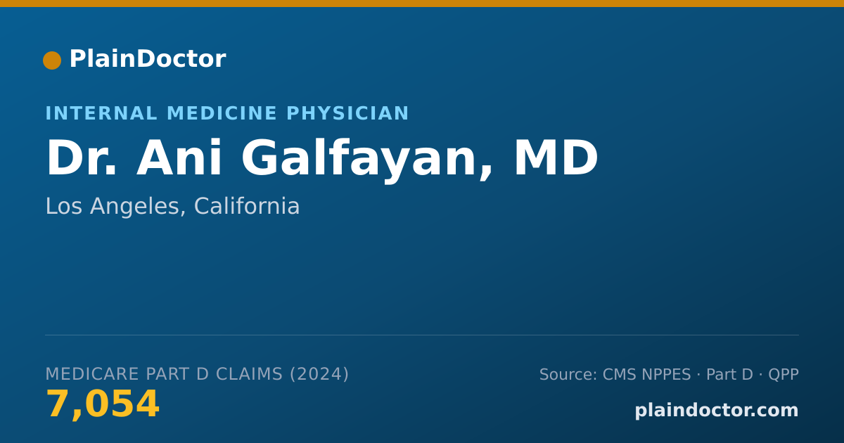 Shareable card for Ani Galfayan, MD - Internal Medicine Physician, Los Angeles, CA