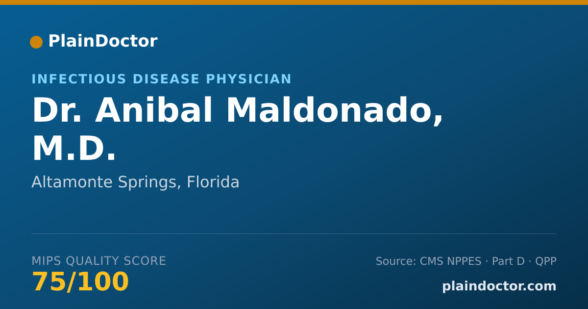 Shareable card for Anibal Maldonado, M.D. - Infectious Disease Physician, Altamonte Springs, FL