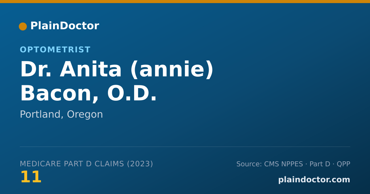 Shareable card for Anita (annie) Bacon, O.D. - Optometrist, Portland, OR