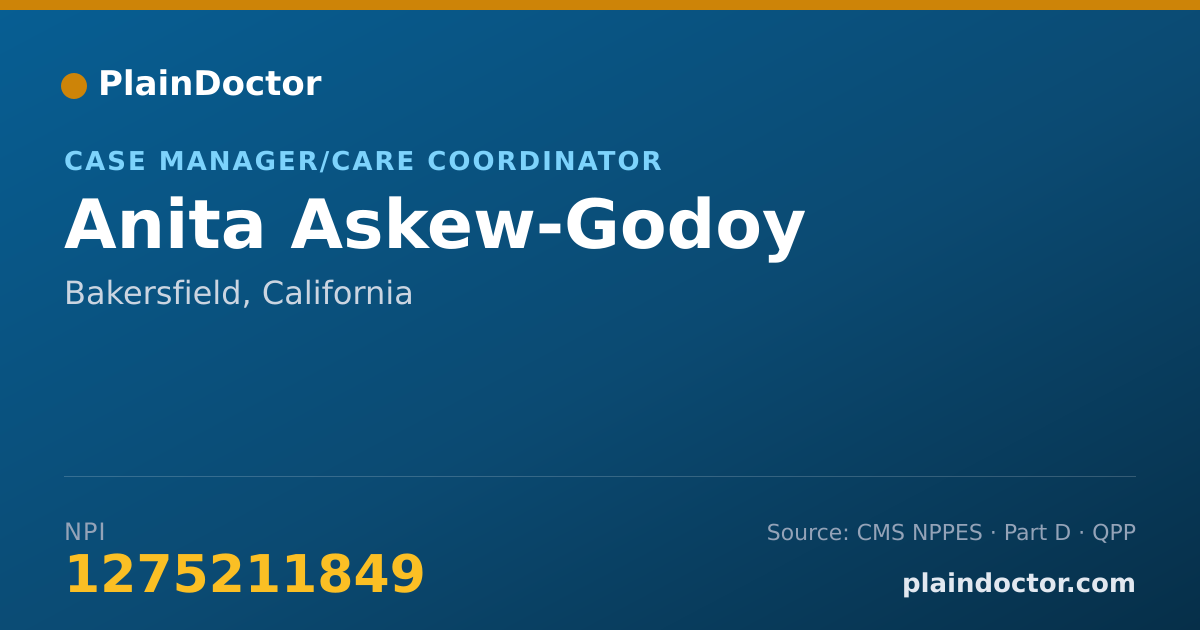 Shareable card for Anita Askew-Godoy - Case Manager/Care Coordinator, Bakersfield, CA