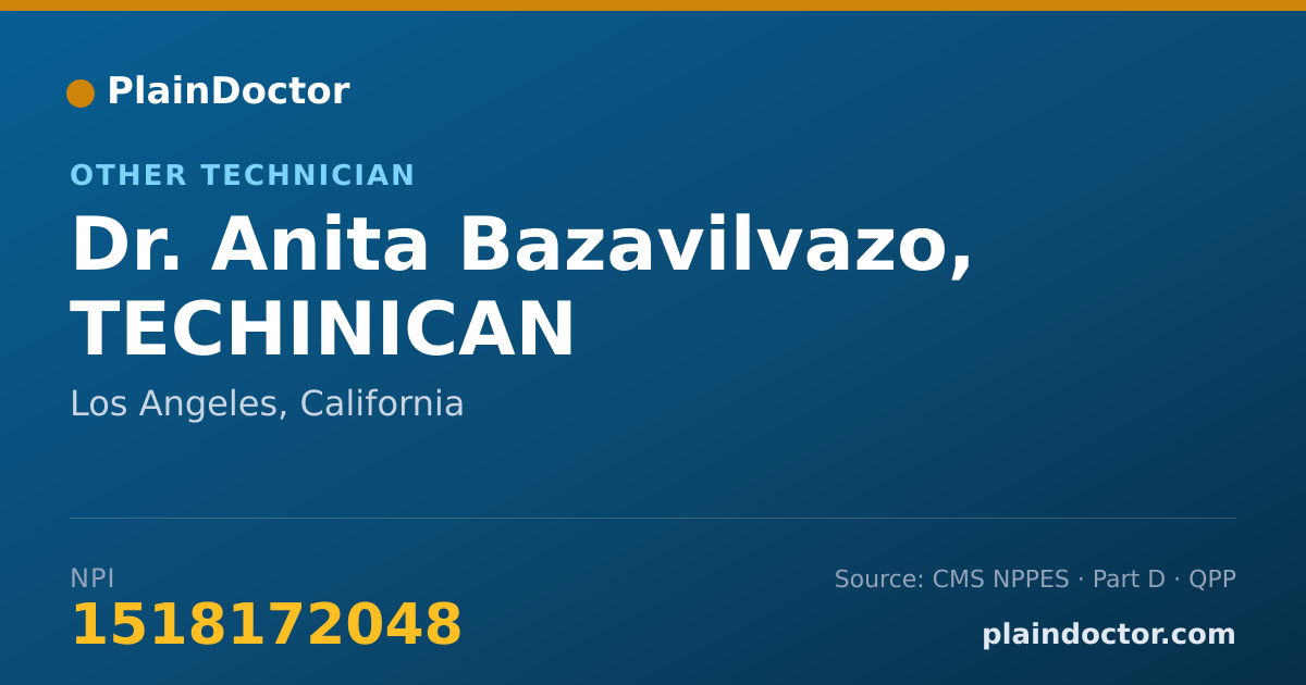 Shareable card for Anita Bazavilvazo, TECHINICAN - Other Technician, Los Angeles, CA
