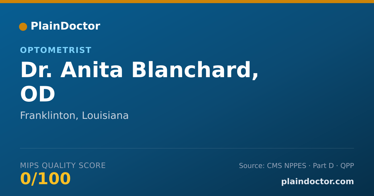 Shareable card for Anita Blanchard, OD - Optometrist, Franklinton, LA