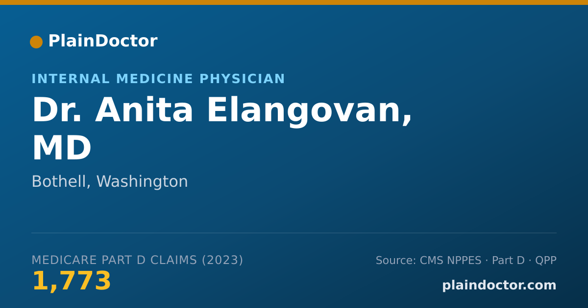 Shareable card for Anita Elangovan, MD - Internal Medicine Physician, Bothell, WA