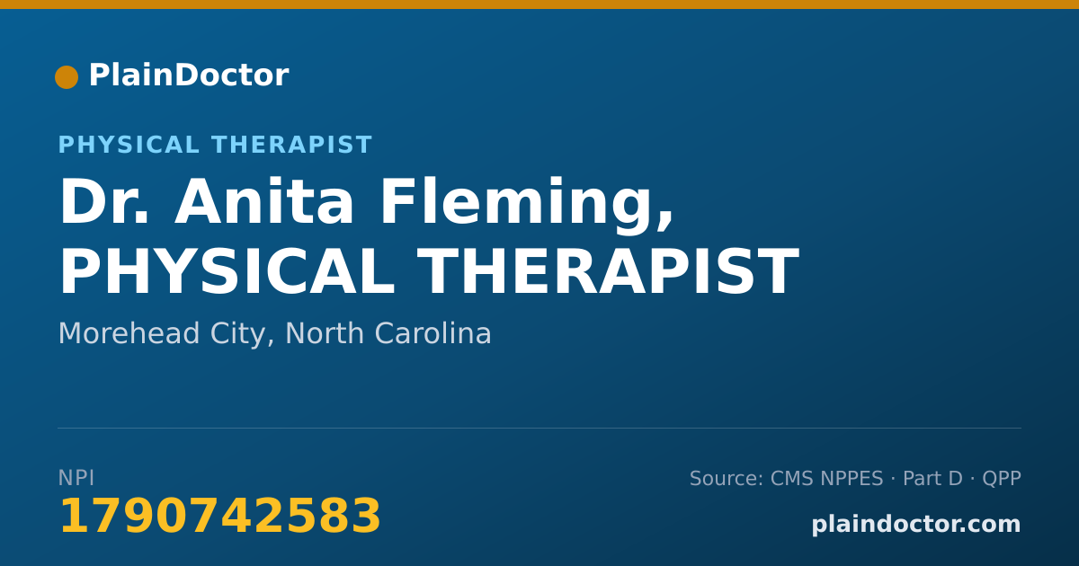Shareable card for Anita Fleming, PHYSICAL THERAPIST - Physical Therapist, Morehead City, NC