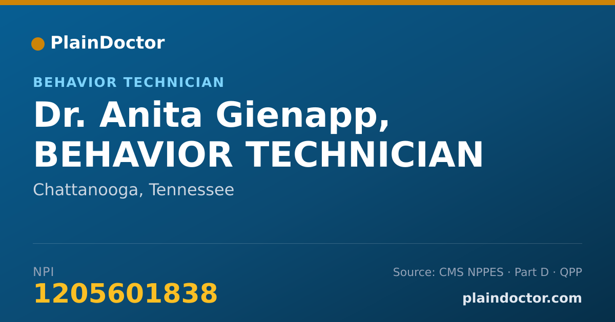 Shareable card for Anita Gienapp, BEHAVIOR TECHNICIAN - Behavior Technician, Chattanooga, TN