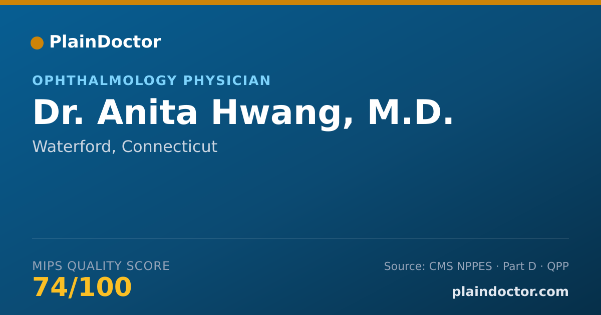 Shareable card for Anita Hwang, M.D. - Ophthalmology Physician, Waterford, CT