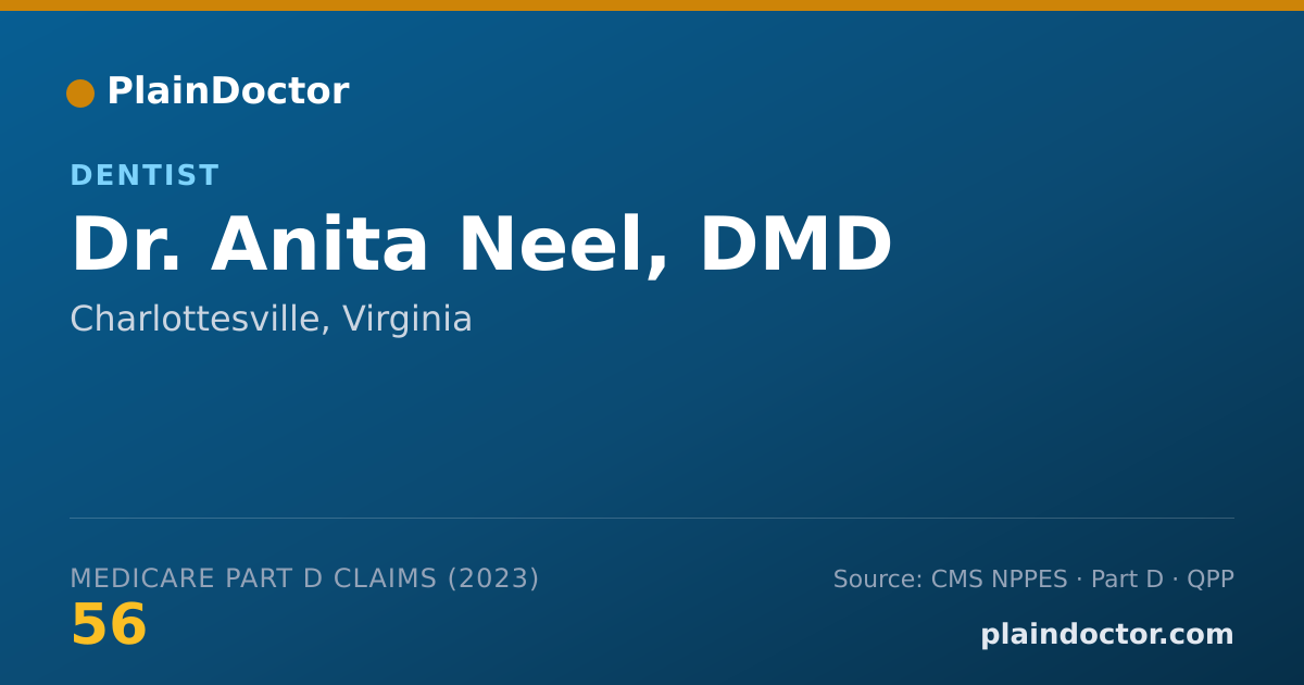 Shareable card for Anita Neel, DMD - Dentist, Charlottesville, VA