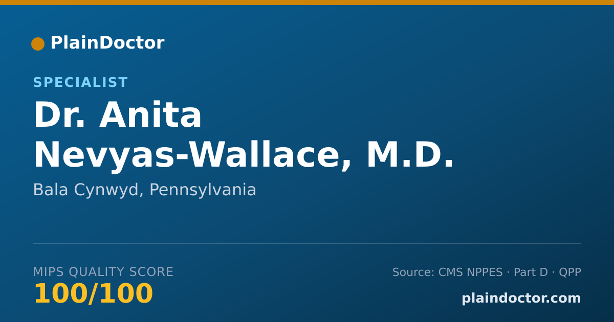 Shareable card for Anita Nevyas-Wallace, M.D. - Specialist, Bala Cynwyd, PA