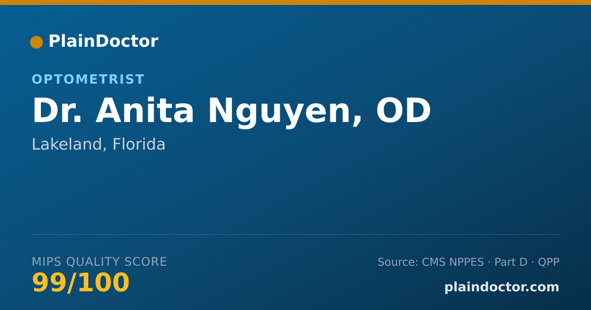 Shareable card for Anita Nguyen, OD - Optometrist, Lakeland, FL