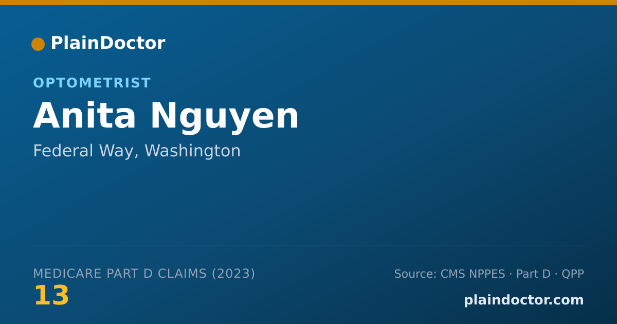 Shareable card for Anita Nguyen - Optometrist, Federal Way, WA